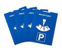 4 Pezzi Disco orario Europeo per parcheggio Maxi Auto Camion Camper Bicolore Fronte Blu Retro Bianco con Quarto d'ora,Accessori auto interno,Gadget auto,disco orario auto,disco orario automatico