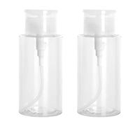 4 Pezzi Dispenser a Pompa 200ml per Smalto Unghie Vuoto Trasparente | Corpo in PET e Testa in PP,Ampia Apertura per Riempire, Testa a Pompa per Cotone, Tappo Ben Sigillato