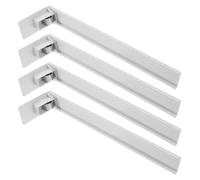 4 Pezzi Distributore Automatico per Lattine e Bevande in PET Bianco | Guida Integrata, Installazione Semplice, Regolabile per Scaffali, per Supermercati e Negozi di Prossimità