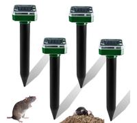 4 pezzi distributori di talpe solari: IP65 impermeabile a energia solare, spaventaparvicole, antitalpe a ultrasuoni, per espellere, antitalpe, antiparassitari per il giardino