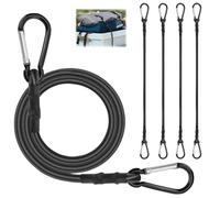 4 Pezzi Elastici Portapacchi Bicicletta 120 cm con Ganci, Corde Elastiche | per Camper,Cinghie in Gomma All'apertoper Fissaggio Bagagli, Campeggio, Bicicletta, Teloni, Moto, Tende da Sole, Universale