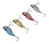 4 Pezzi Esca da Pesca a Cucchiaio, Acciaio Inox | Due Ganci Tripli ad Alta Resistenza, Maggiore Attrattiva per Pesci, per Principianti e Pescatori D'acqua Dolcissima