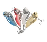 4 Pezzi Esca da Pesca a Cucchiaio Professionale in Acciaio Inox | Aspetto Realistico, Facile da Usare, Resistenza AI Morsi, per Pesca in Acqua Dolci e Salate