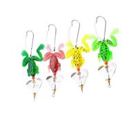 4 pezzi Esca Morbida da Pesca a Forma di Rana 6g 12x4,3x1,5cm | Plastica Riutilizzabile, Azione Attrattiva per Lucci e Pesci Predatori, per Canneti e Pesca all'Aperto