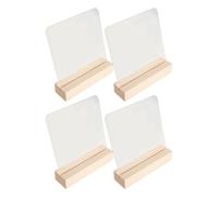 4 Pezzi Espositore Campione Manicure in Acrilico Supporto in Legno | Ordine Pulito per Schede Colore e Punte Finte, Finitura Legno Massiccio, per Studi Estetici e Banco