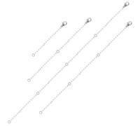 4 pezzi Estensore per Collana in Argento, 5/10/15/20 cm Estensione Collana Estensione Braccialetto Chain Extender per Collane Bracciali Creazione di Gioielli Donne Uomini (4 Taglie)