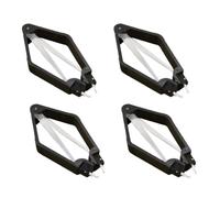 4 pezzi Estrattore Ic a Clip in Acciaio Inox e Plastico Nero 10x5x1,8cm | Chip Plcc e Socket Scheda Madre, Uso in Laboratorio Elettronico, Facile da Operare