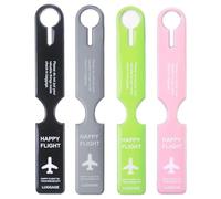 4 Pezzi Etichetta Identificativa Bagagli, Etichette Bagagli Valigia, Etichette Bagagli Impermeabili, Etichetta Indirizzo Borsa, Identificare Valigia Viaggio, per Borse, Viaggio, Valigie, Ecc