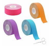 4 Pezzi Face Tape Lifting 4 Colori di Cerotti Antirughe per il Viso Patch Antirughe per Rassodare la Pelle (2.5cm x 5m)