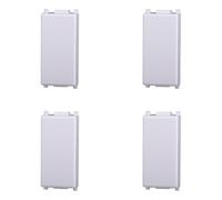 4 Pezzi Falso Polo Compatibile con Vimar Plana Bianco | Tappo Copriforo Modulo Cieco per Serie Civile | Placca Interruttore Presa