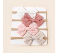 4 pezzi Fasce per capelli con fiocco per neonati e bambine, set di accessori per capelli alla moda, adatti per vacanze, feste, fotografia, uso quotidiano Tagli UnicaColore unicoPoliestere