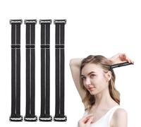4 Pezzi Fasce per il Lifting con Clip, Forcina Invisibile Lifting Facciale, Fascia Capelli Sollevamento Facciale, Fascia Elastica Lifting Viso, per Mento, Collo, Occhi(Nero)