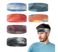 4 Pezzi Fasce Sportive, Fasce Elastiche In Cotone Tie-Dye, Fasce Per Il Sudore Da Corsa, Fasce Sportive Antiscivolo, Fasce Colorate Alla Moda, Set Fasce Sportive Per Uomini E Donne