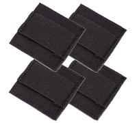 4 Pezzi Fascette Cavi Cuffie Airsoft, Cinghia Organizzatore Corda per Interfono Casco Paintball Sport Outdoor(Black)