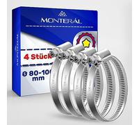 4 Pezzi Fascette Metalliche Stringitubo Ø 80-100 mm - Fascette Stringitubo per Piscina Giardino Lavatrice Acqua Corrente - MONTERAL