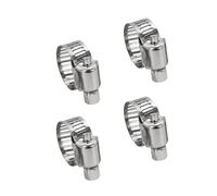 4 Pezzi Fascette Metalliche Stringitubo, Fascetta Stringitubo con Fissaggio, Fascette per Tubi Regolabili con Un Diametro di 6-12 mm, per Pool, Cavi, Rubinetto Domestico, Tubazioni Fissaggio