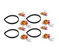 4 Pezzi Fascia Halloween Zucca Jack o Lantern in Plastica