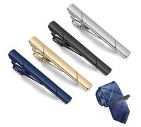 4 Pezzi Fermacravatta Uomo,Ferma Cravatta da Uomo,Fermacravatta,Ferma Cravatta,Colore Stile Classico,Adatti Per Feste di Matrimonio,Anniversari e Regali di Tutti I Giorni