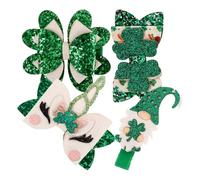 4 Pezzi Fermagli Chioma Bambina Trifoglio San Patrizio, Piccoli | Gauze e Lega di Zinco, Uso Facile e Presa Salda, per Compleanni e Stile Adorabile