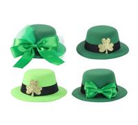 4 pezzi fermagli per capelli con mini cappello a tema per il giorno di San