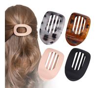 4 Pezzi Fermaglio Capelli Piatti per Donna, Antiscivolo Fermaglio Capelli, Comode clip piatte curve, Fermagli per capelli piatti, Laterale Forte Fissaggio, Leggeri & Comodi, Antiscivolo