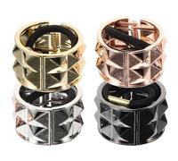 4 pezzi Fermaglio Chioma a Cuff in Lega, Elastico Chic per coda | Tessuto e Lega, Comodo da Indossare, per Chioma Medi e Lunghi, Viaggio e Cerimonie