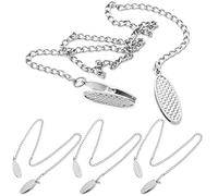 4 Pezzi Fermaglio per Tovaglioli e Catene in Acciaio Inox, Fermaglio per Tovaglioli Argento, Catena di Tovaglioli per Adulti, Anziani, Bambini