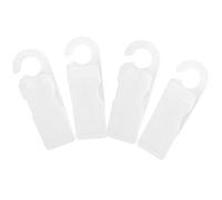 4 Pezzi Fermaporta a Cuneo Flessibile in PVC Bianco con Gancio