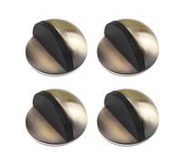 4 Pezzi Fermaporta da Pavimento, Ovale in Acciaio Inox Blocca Porta, Lucido Fermaporta Magnetico per Pavimenti Duri, Porte In Vetro e Pareti Protettive(Bronzo)