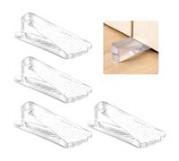 4 Pezzi Fermaporta Gomma, Altezza Regolabile Antiscivolo Antigraffio Ferma Porta da Pavimento, Fermaporte per Balcone, Camerette, Cucina, Bagno, Ufficio e Hotel