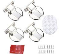 4 Pezzi Fermaporta in Argento Magnetico, Fermaporta Magnetici Invisibili, con Autoadesivi e Montaggio a Vite, per Casa, Ufficio, Camera da Letto