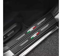4 Pezzi Fibra di Carbonio Battitacco per Abarth 600e 2024, Fibra di Carbonio Auto Esterno Piastra Batticalcagno Protezione Porta Soglia Sticker Car Accessori,B