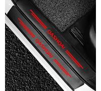 4 Pezzi Fibra di Carbonio Battitacco per Auto Sticker, per Nis-san Qashqai J10 J11 J12 2009-2018 2019 2020 2021, Esterno Battitacco Protezione Plates Anti-Graffio Scuff Adesivi Decorativi Accessori