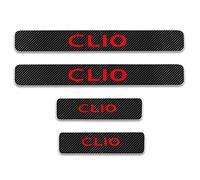 4 Pezzi Fibra di Carbonio Battitacco per Auto Sticker, per Ren-ault CLIO 4D, Esterno Battitacco Protezione Plates Anti-Graffio Scuff Adesivi Decorativi Accessori