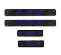 4 Pezzi Fibra di Carbonio Battitacco per Auto Sticker, per Ren-ault KADJAR, Esterno Battitacco Protezione Plates Anti-Graffio Scuff Adesivi Decorativi Accessori