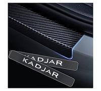 4 Pezzi Fibra di Carbonio Battitacco per Auto Sticker, per Ren-ault KADJAR, Esterno Battitacco Protezione Plates Anti-Graffio Scuff Adesivi Decorativi Accessori