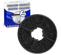4 Pezzi Filtro Carbone Attivo per Cappa Aspirante Cucina 105 x 21 mm Tipo CF130 con Codice Originale 35602288 49040117 49040890 per Candy per Hoover MIZ0058 per Respekta - MONTERAL