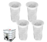 4 Pezzi Filtro di Ricambio IBC Panca filtrante Serbatoi Acqua Piovana Filtraggio Fine Liquidi Industriale Riutilizzabile Nylon per Trattamento Acqua, Metallo Industria Chimica