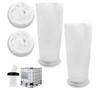4 Pezzi Filtro per Coperchio IBC in Nylon, 105mm Riutilizzabile Bianco IBC Filter Mesh Rete Di Filtrazione, 200 Mesh Lavabile Sacchetto Filtro a Rete per Filtri per Serbatoio D'acqua, Acquario