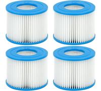 4 Pezzi Filtro Piscina VI, Compatibile con Bestway, Lay-Z Spa, Intex, Coleman SaluSpa 90352E, Adatto a Tutte con Filtro Tipo VI Piscine, Idromassaggi Gonfiabili, Filtro VI Lavabile per Piscina