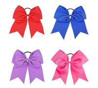 4 Pezzi Fiocchi Capelli in Seta - Fermagli Eleganti con Code Lunghe 20cm, Accessori per Capelli di Lusso per Donne & Ragazze, Ideali per Feste & Occasioni Speciali