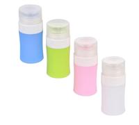 4 Pezzi Flacone Cosmetico in Silicone 38ml per Viaggiatori | Dosaggio Facile e Comprimibile, Leggero per Borsa Palestra e Spostamenti, per Struccante Mani