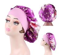 4 pezzi Floral Wide Side Satin Cap Sleeping Cap perdita di cappelli