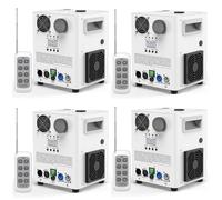 4 Pezzi FODEXAZY 1000W Bianco Elettronico Macchine Pirotecniche, Palcoscenico Attrezzature Effetto Speciale con d-mx512 (3CH) e Telecomando Senza Fili per Matrimonio Partito Concerto Natale Halloween
