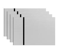 4 Pezzi Foglio Acrilico per Incisione Laser, 30x20cm Doppio Colore Fogli Acrilici Incisioni Laser Segni Fogli Di Plastica Acrilici Segni Personalizzati per Incisione Laser (Argento-Nero Spazzolato)