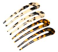 4 pezzi forcina francese a forma di U con due punte a forma di U fermagli per capelli Chignon Pin tartaruga Shell U Sticks Pins per donne ragazze acconciature
