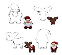 4 Pezzi Formine Biscotti Natale,Stampo Per Biscotti Natalizi In Acciaio Inox,Regali Formine Stampini,Per Biscotti Cuocere Torte Fondenti Pasta