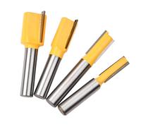 4 Pezzi Frese Per Legno 8mm Set, Fresatrice Per Legno, Frese, Doppio Flauto Punte, Cutter Di Fresature A Boscaglia Con Un Anello Di Inizio Nella Parte Superiore Per Fresate A Filo A Filo In Legno