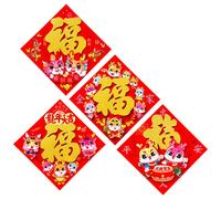 4 pezzi Fu Word Adesivo per porta Decorazione Capodanno cinese Capodanno Fu