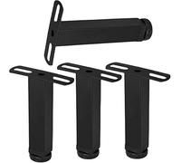 4 pezzi Gamba di supporto altezza regolabile per il telaio del letto, gamba di supporto pesante a legna centrale del letto, gambe del piede per mobili in acciaio in metallo, per gli accessori delle